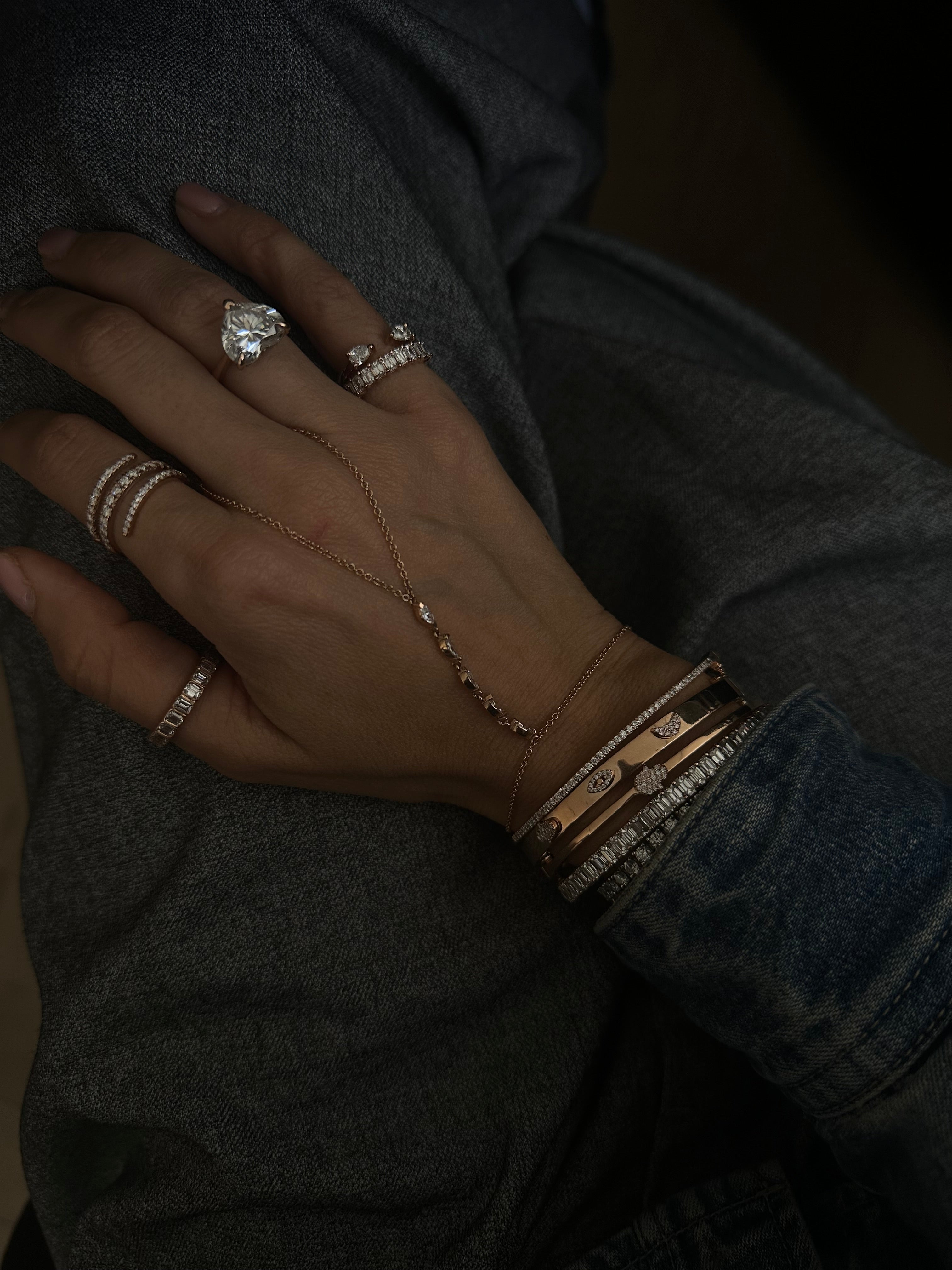 Two Pear shape ring