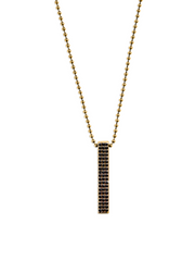 Black Diamond Plate Necklace For Men