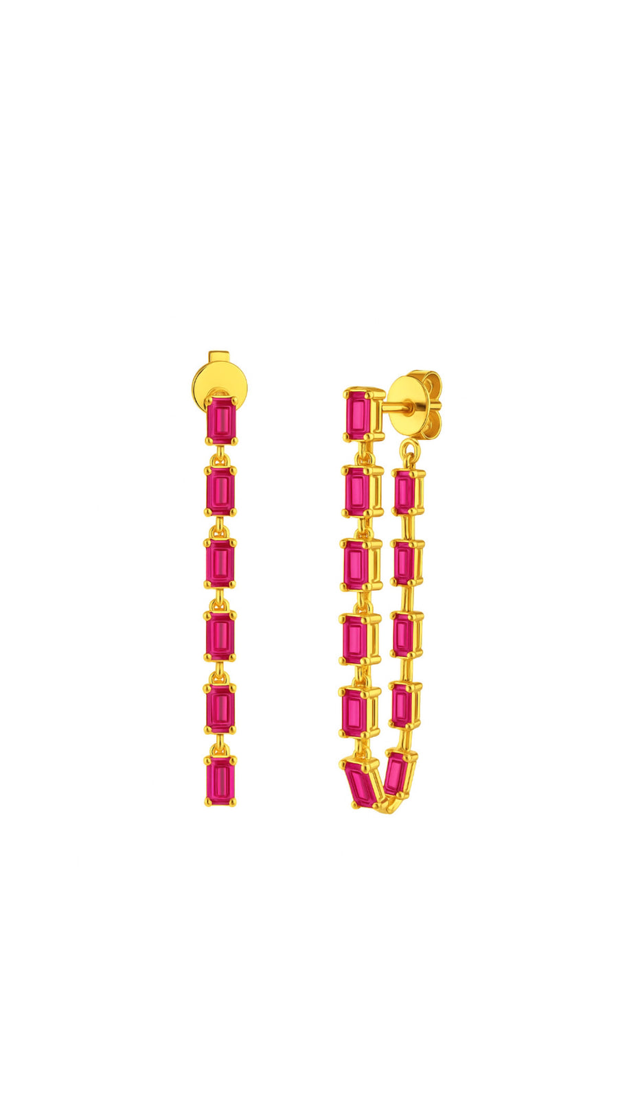 Sapphire chain Earring