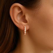 Bezel hoop Earring