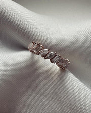 3 Stone Half Eternity Ring