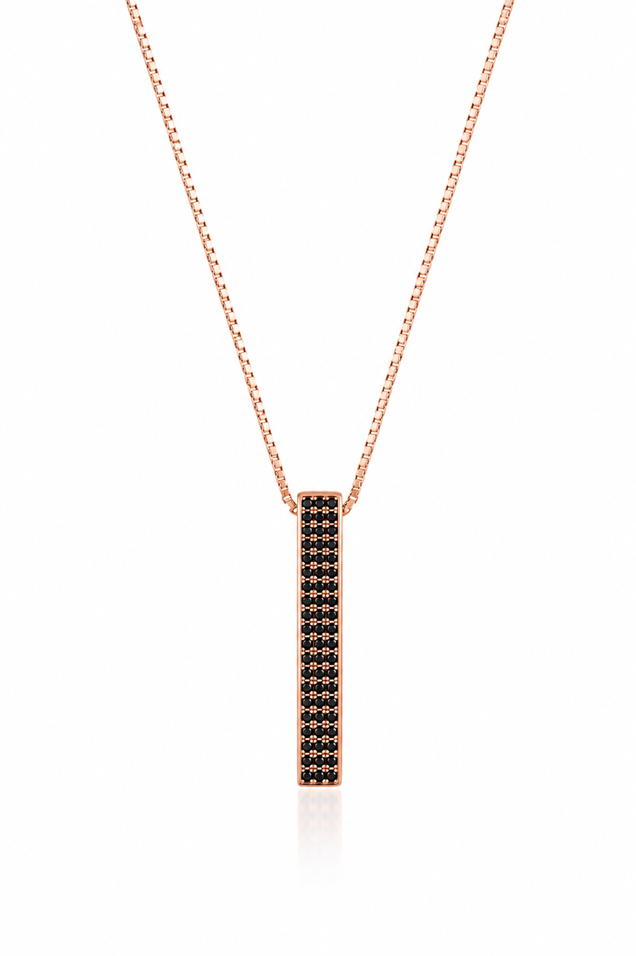 Black Diamond Plate Necklace For Men
