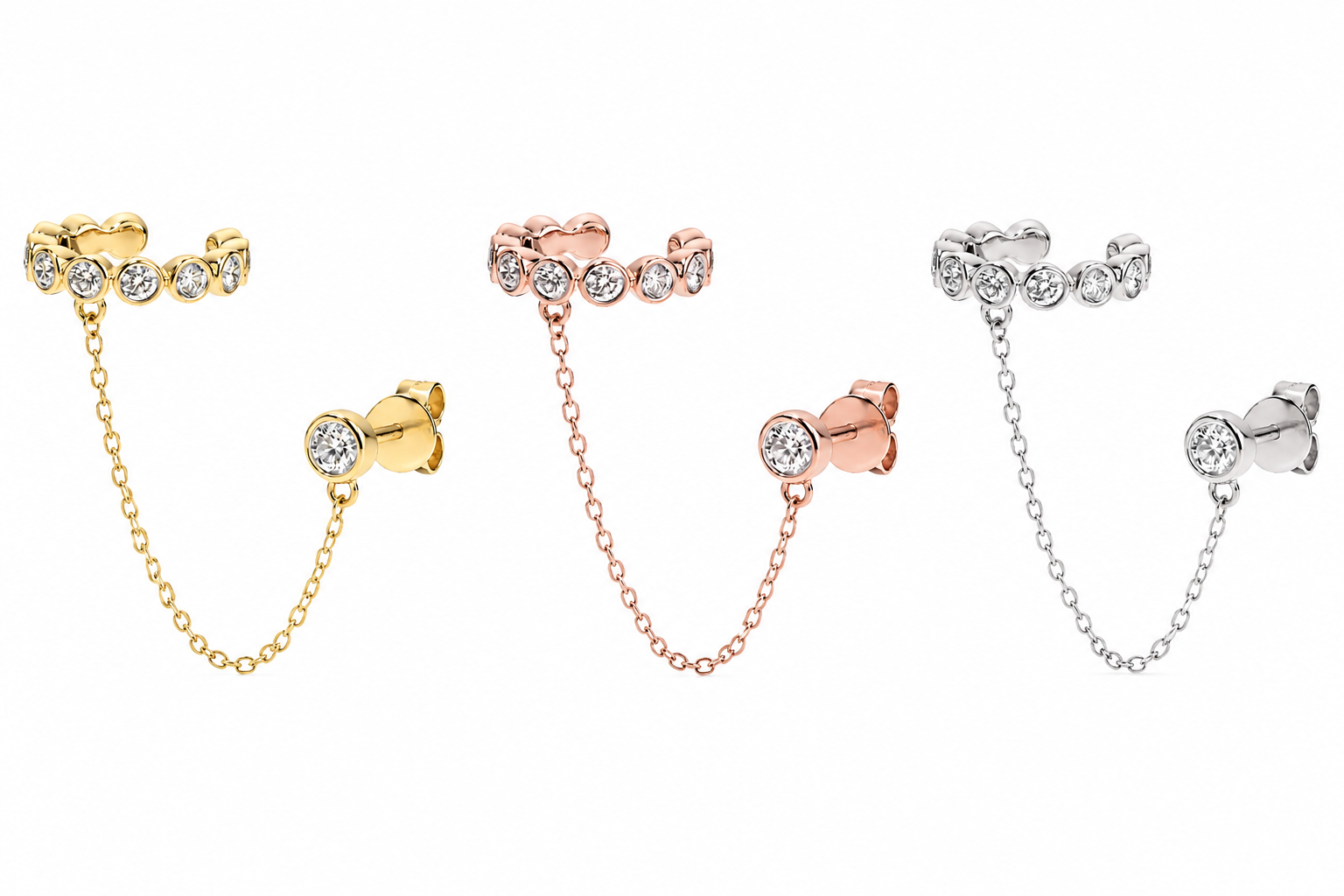 Diamond Chain Ear Cuff