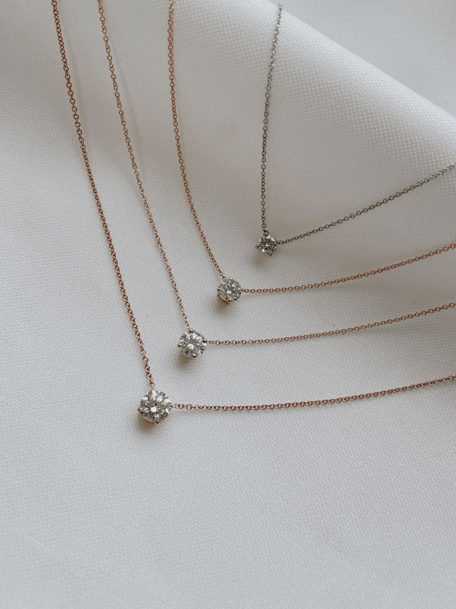 Round Solitaire Necklace