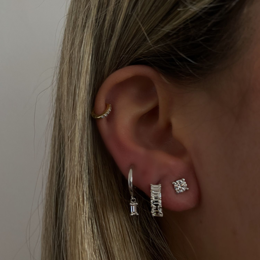 Baguette Hoop Earrings