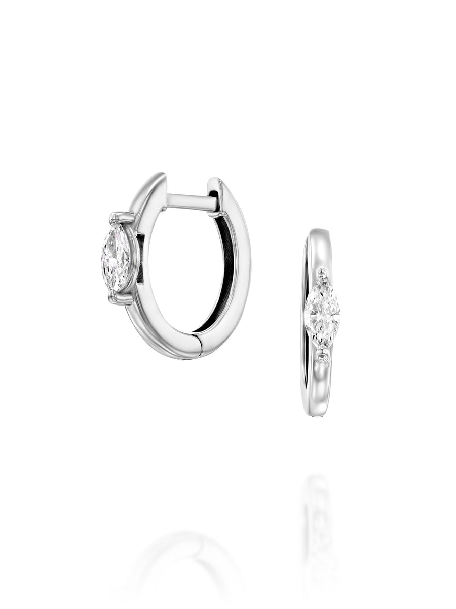 Classic Marquise Hoop Earrings