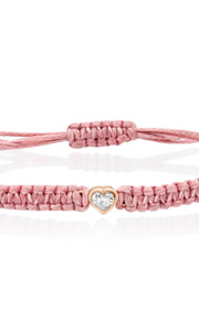 Braided Cord Heart Bracelet