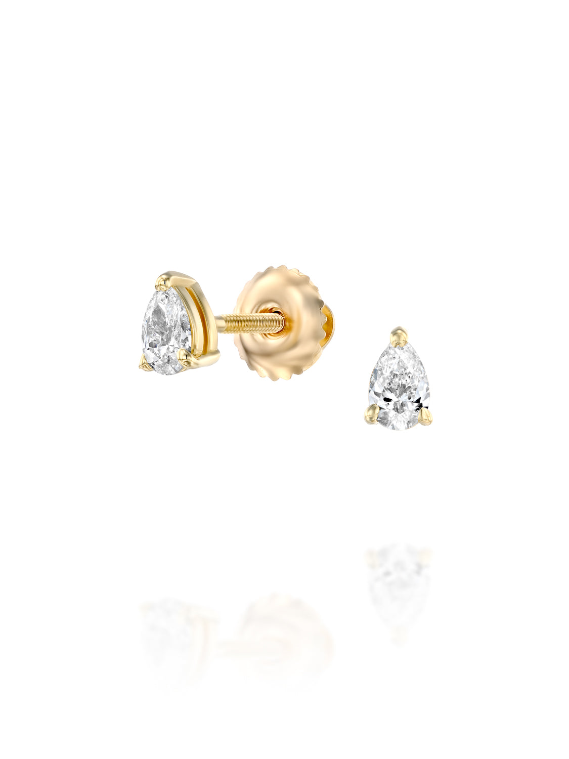 Pear Shape Solitaire Earrings