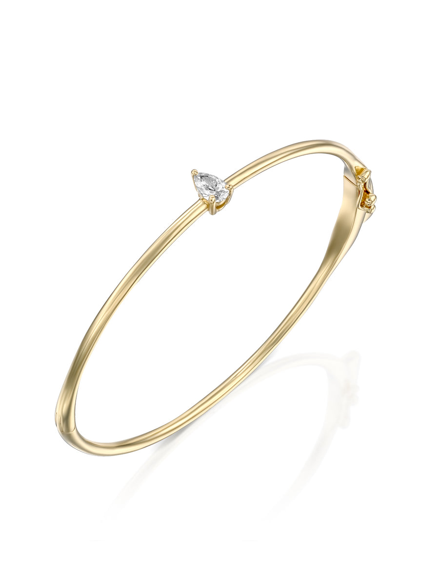 Pear Shape Bangle Bracelet