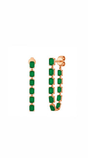 Emerald chain Earring
