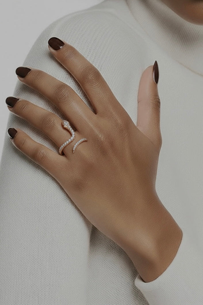Pear Snake Ring
