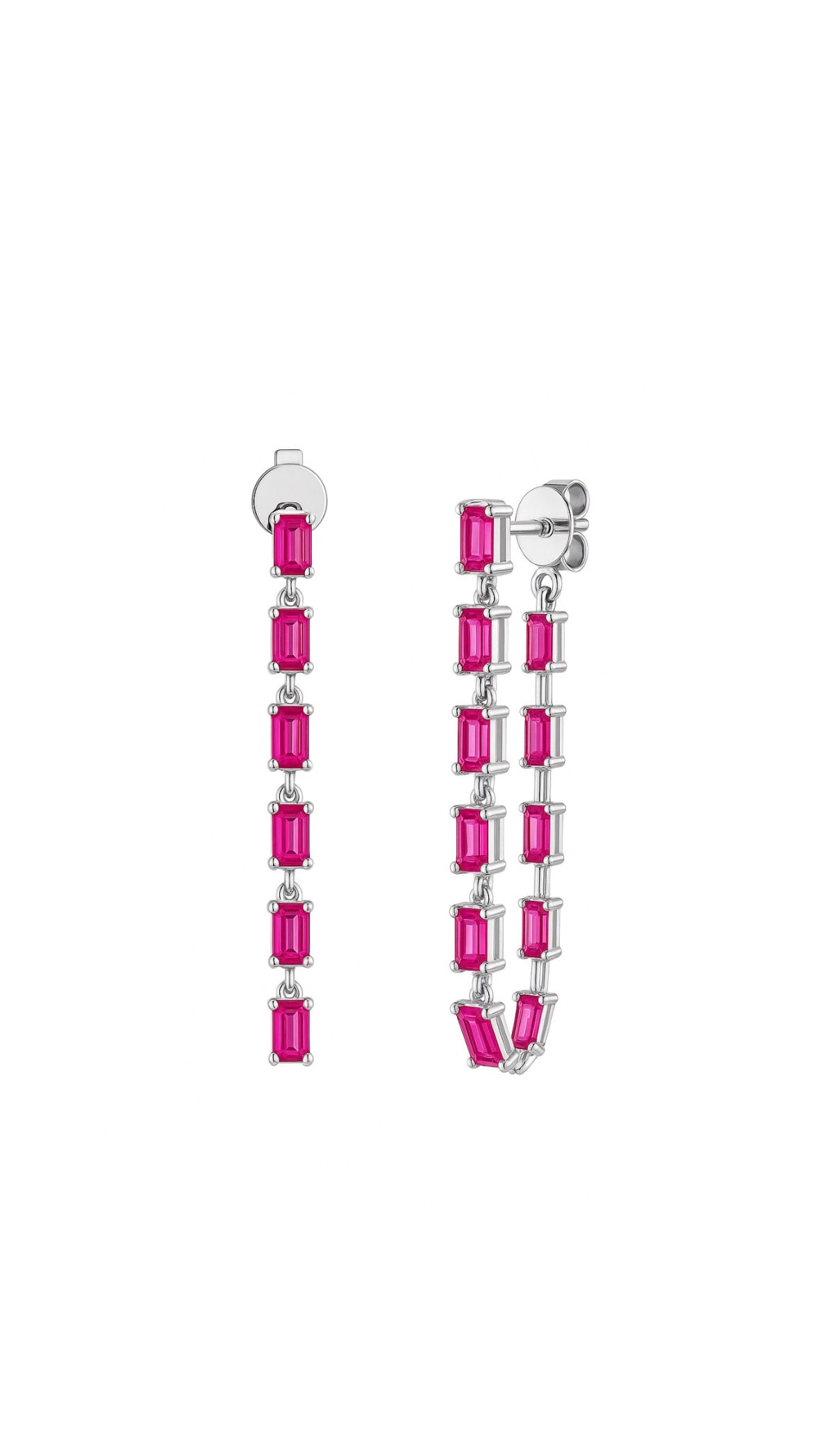 Sapphire chain Earring