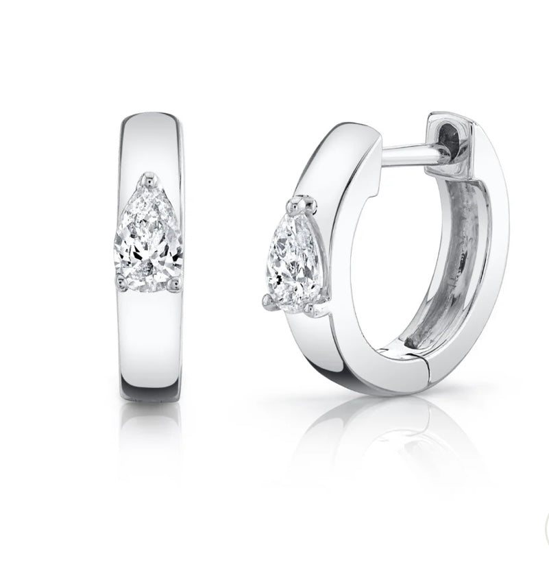 Classic Marquise Hoop Earrings
