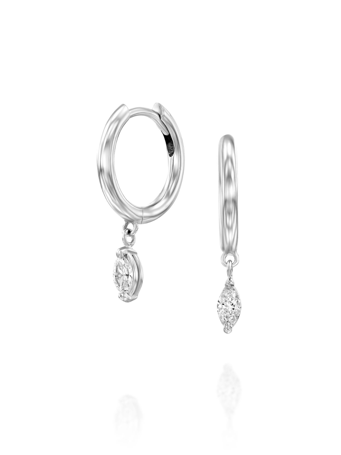 Marquise Hoop Earrings