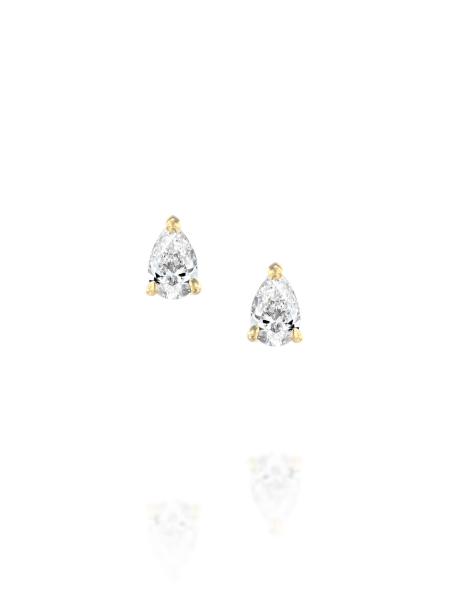 Pear Shape Solitaire Earrings