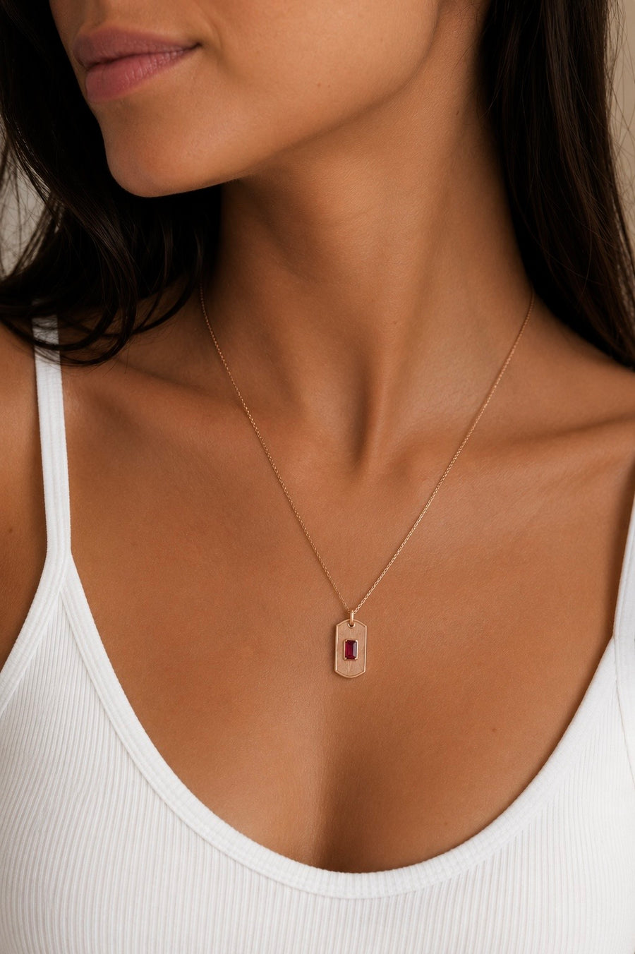 Letter Plate Necklace