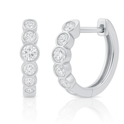 Bezel hoop Earring