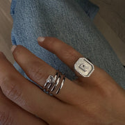 Letter Seal frame Ring