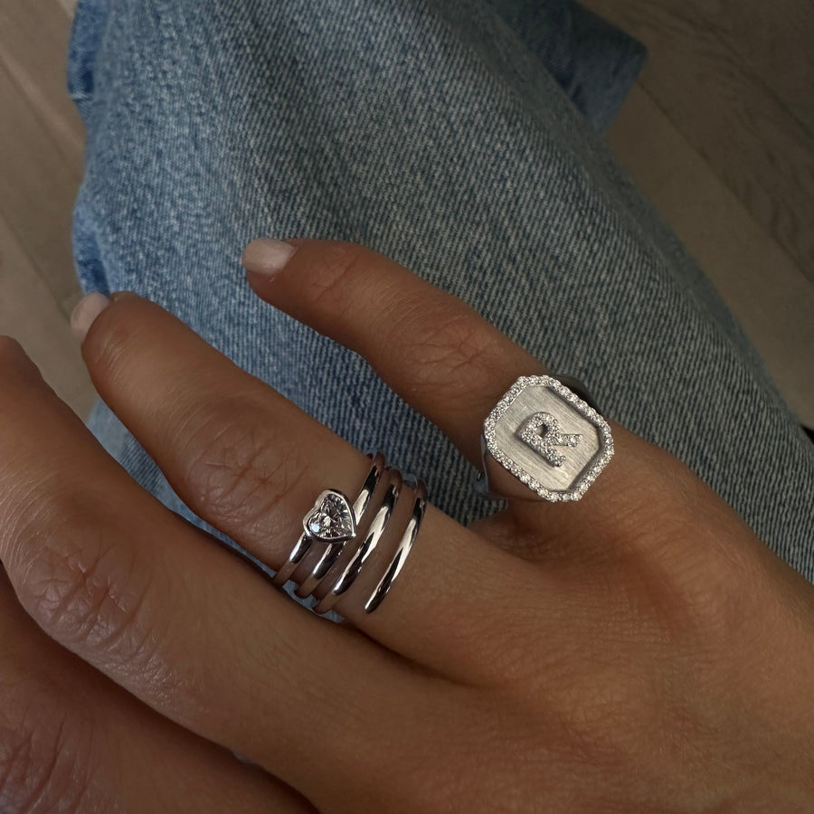 Letter Seal frame Ring