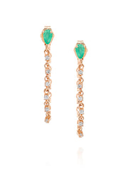 Emerald Chain Earring