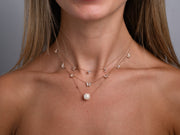 Initial Necklace with Heart-Shaped Diamond