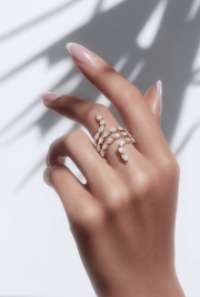 Pear Snake Ring