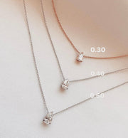 Classic Pear Shape Solitaire Necklace