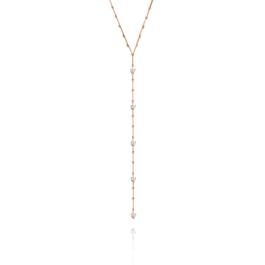Heart tie necklace