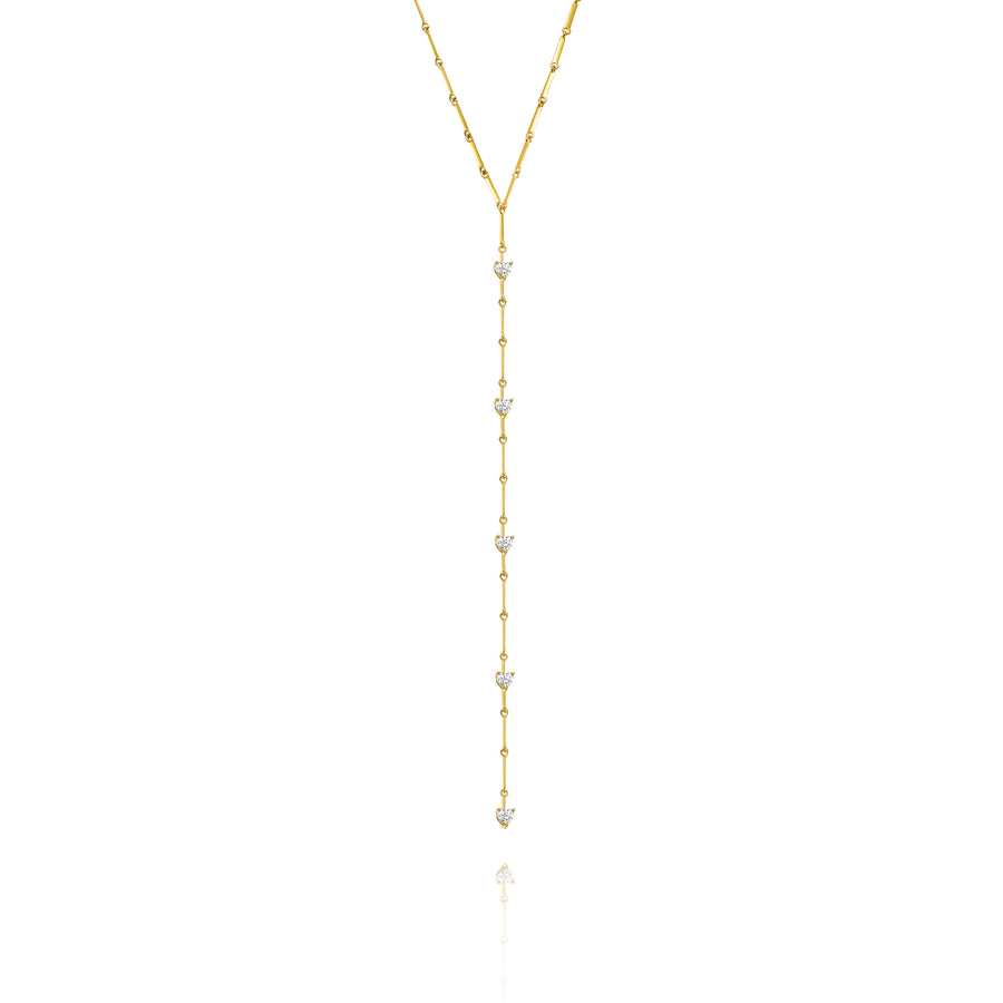 Heart tie necklace