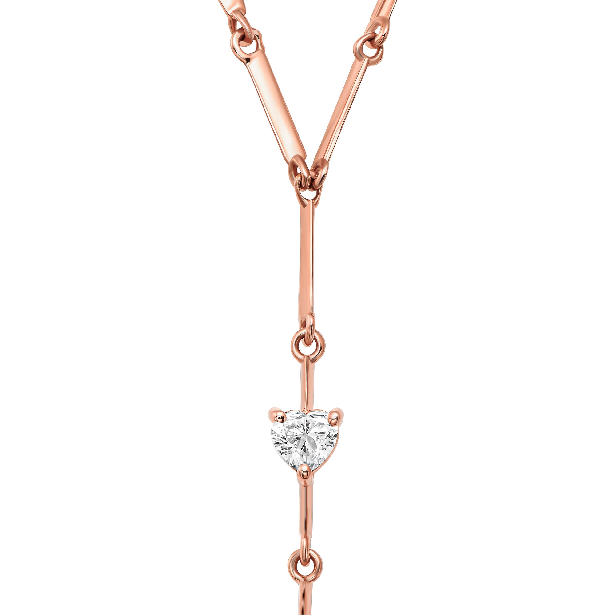 Heart tie necklace