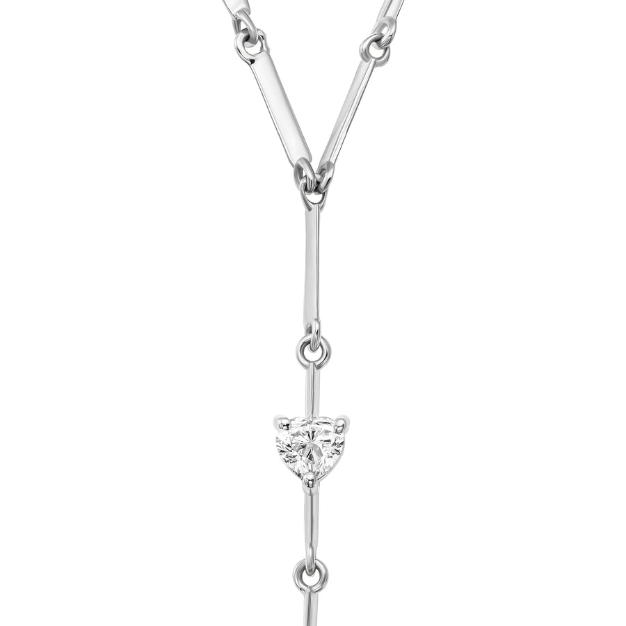 Heart tie necklace