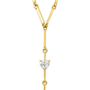 Heart tie necklace