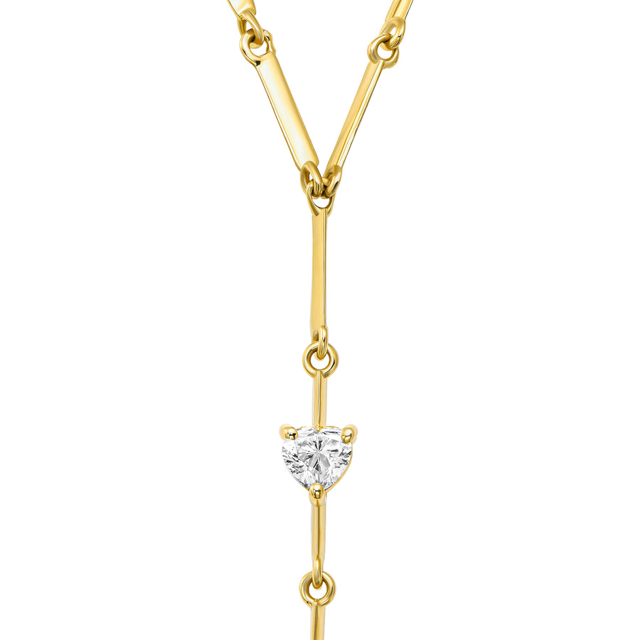 Heart tie necklace