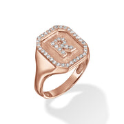 Letter Seal frame Ring