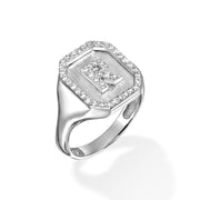 Letter Seal frame Ring