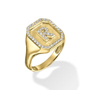Letter Seal frame Ring