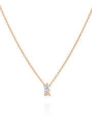 Classic Pear Shape Solitaire Necklace