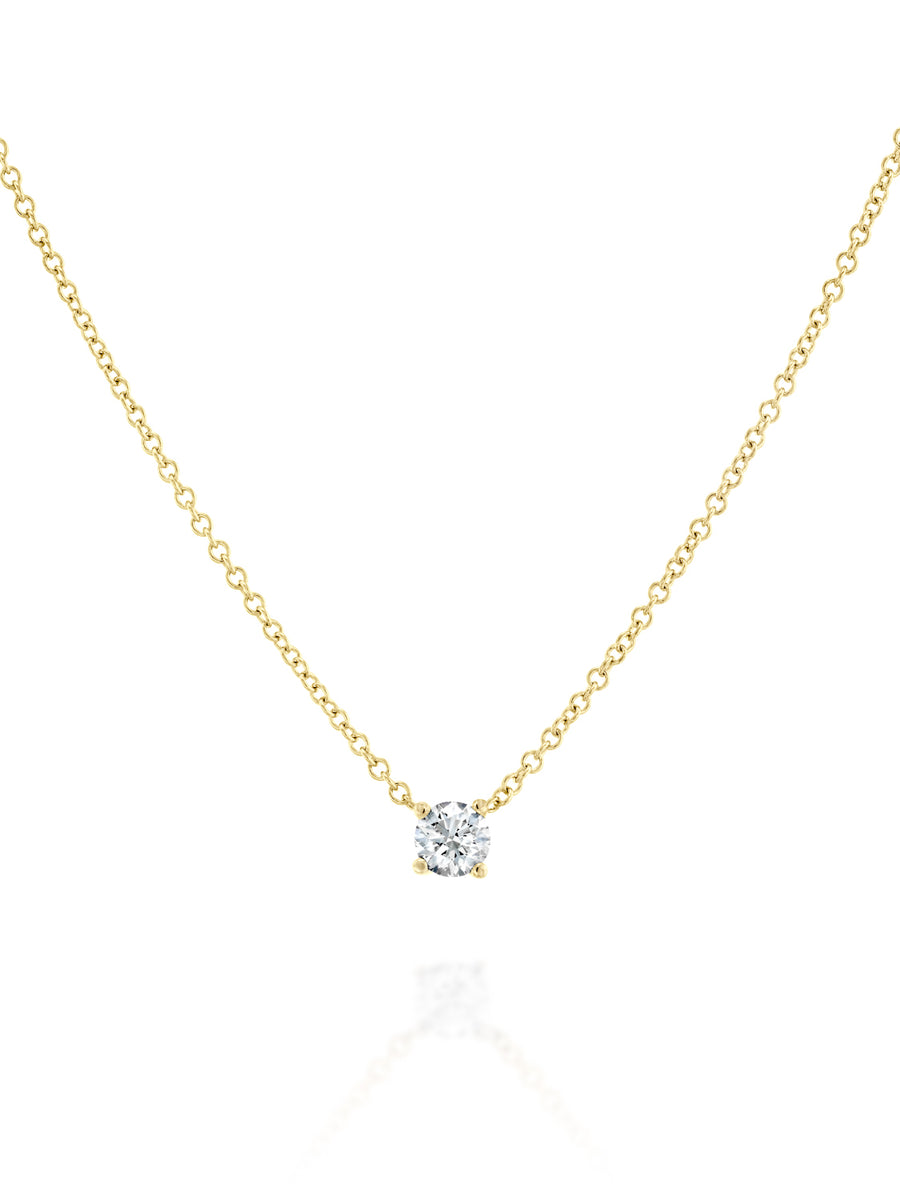 Round Solitaire Necklace