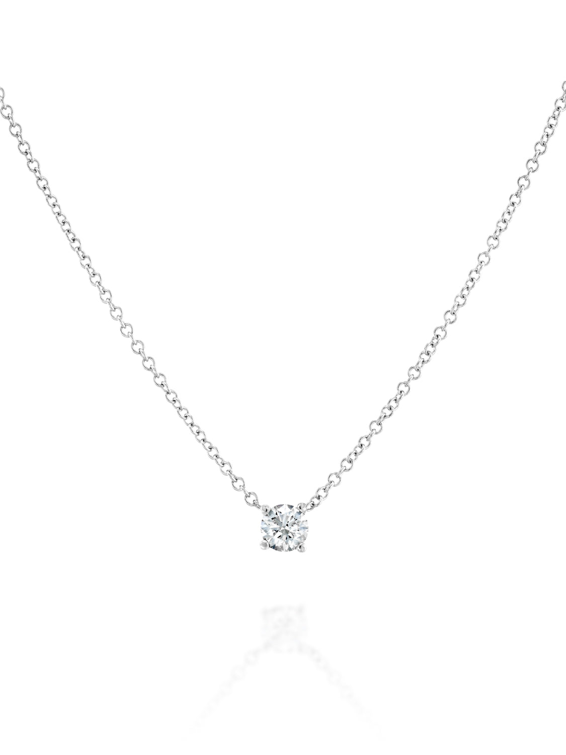 Round Solitaire Necklace – Renne Jewelry