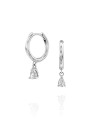 Pear Shape Hoop Earrings