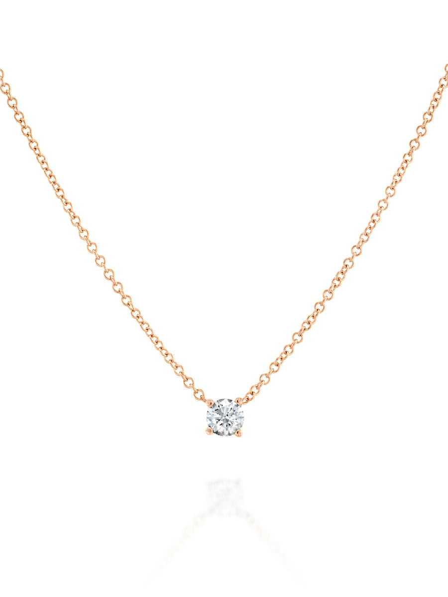 Round Solitaire Necklace